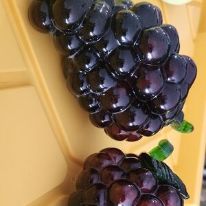 Glass Grape Cluster Decor